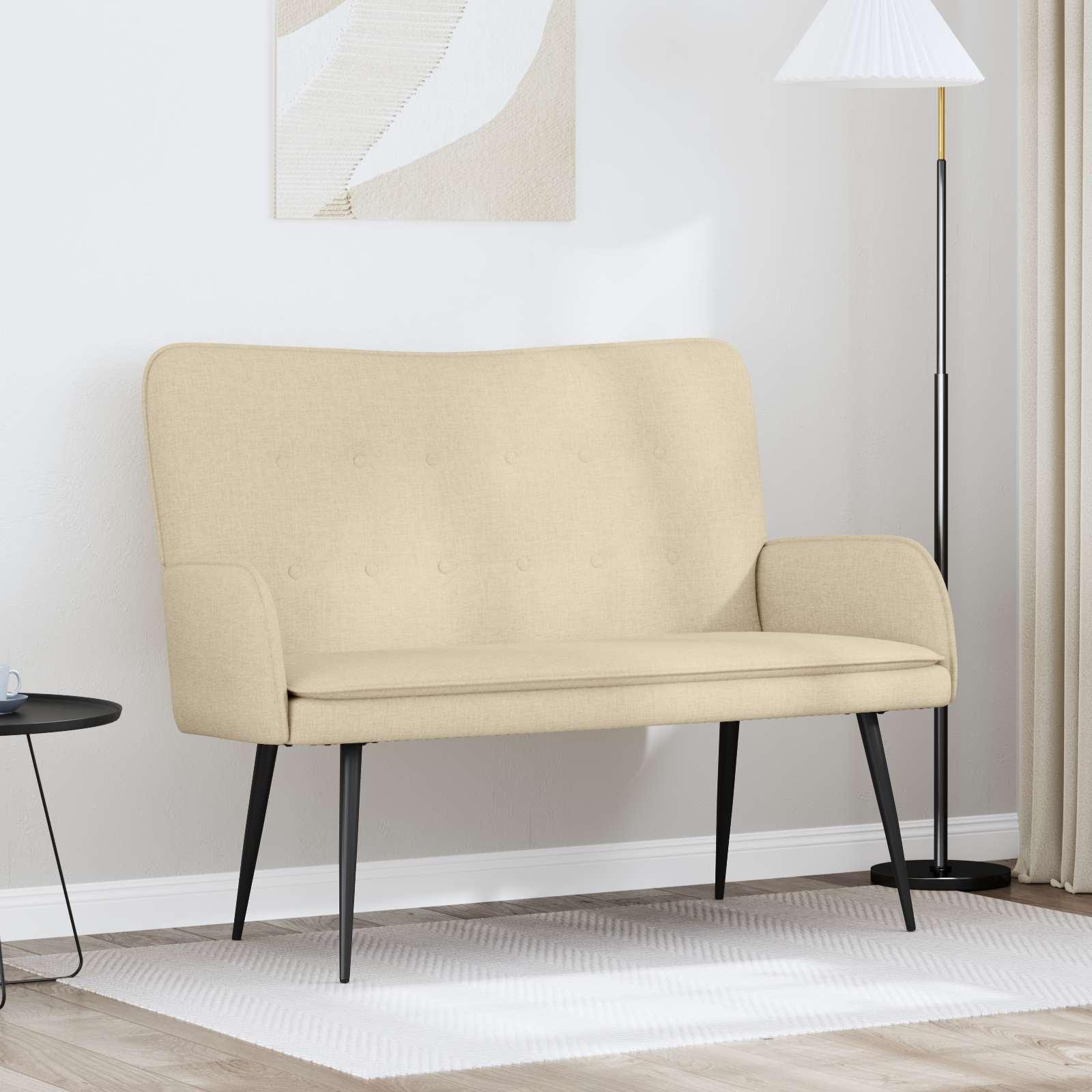 2-personers sofa Creme 115 x 61 x 87 cm Stof