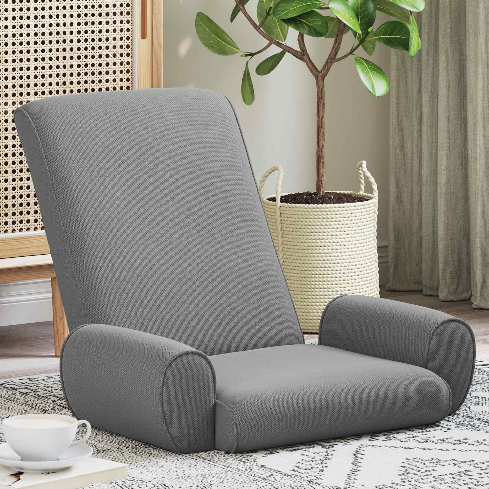 Gulvstol Mørkegrå 68 x 51 x 56 cm Kornet Velour
