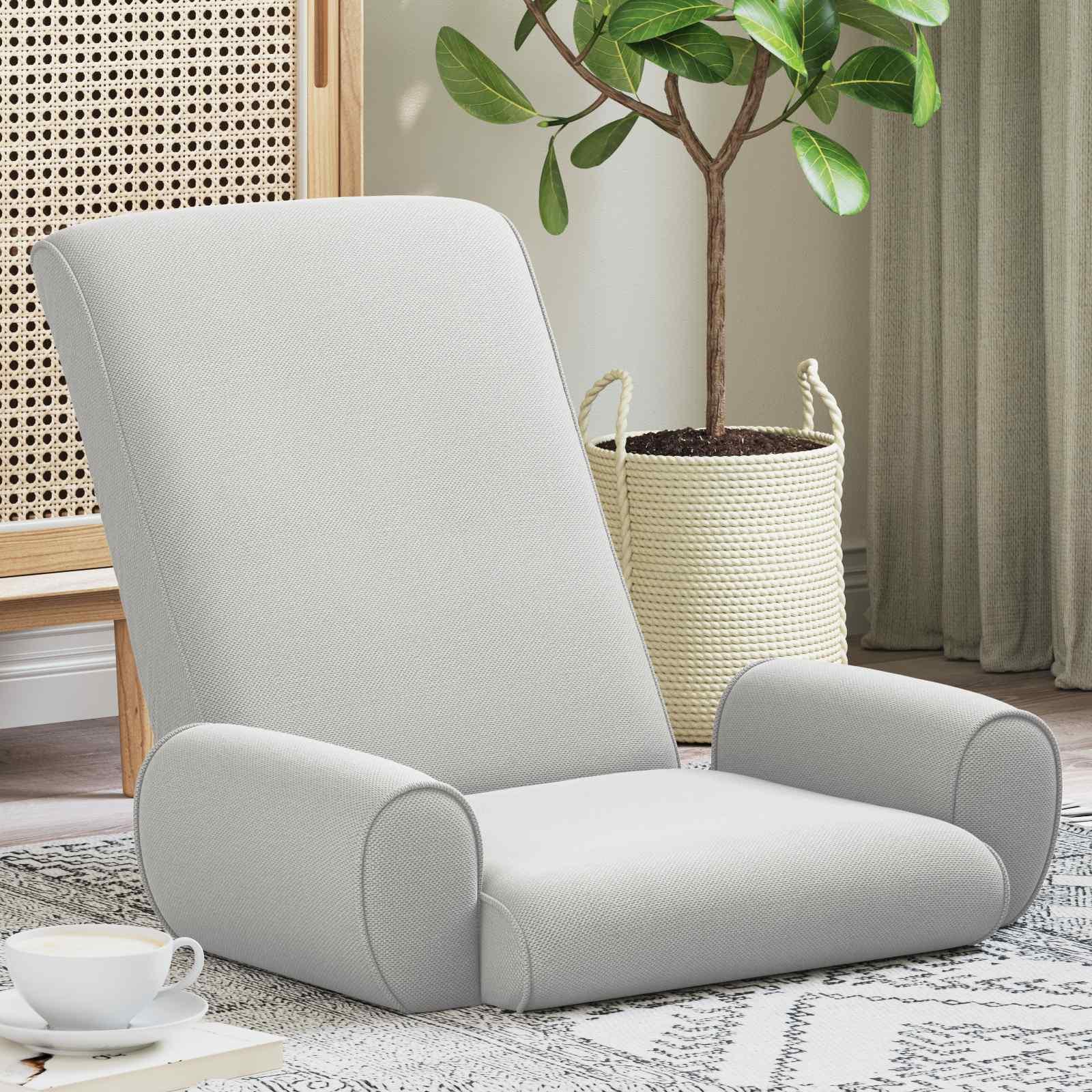 Gulvstol Lysegrå 68 x 51 x 56 cm Kornet Velour