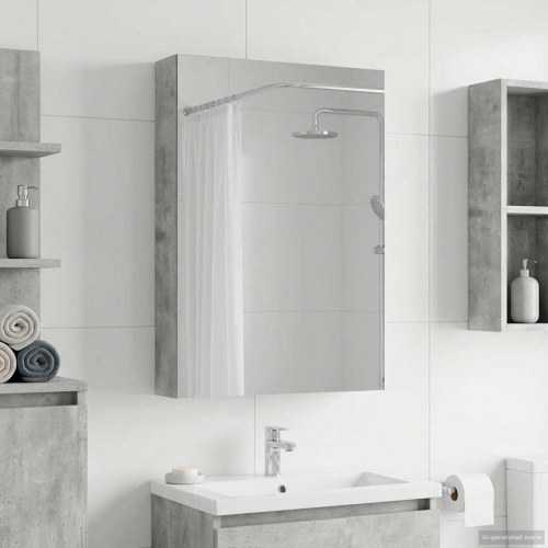 Badeværelsesspejlskab med hylde Beton Grå 40 x 10,5 x 60,5 cm