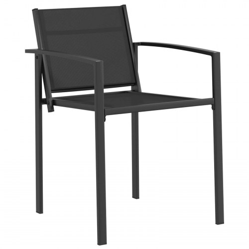 Havestole 2 stk Sort og Anthracit 53,5 x 59 x 77 cm