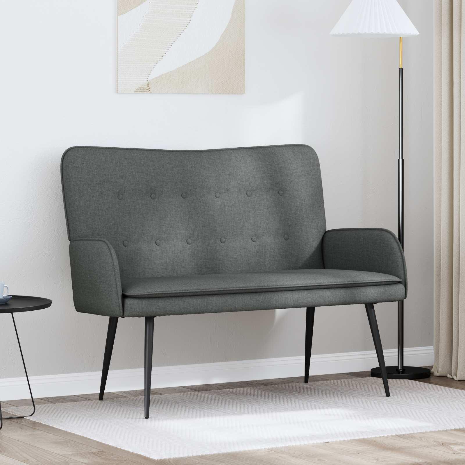 2-personers sofa Mørkegrå 115 x 61 x 87 cm Stof