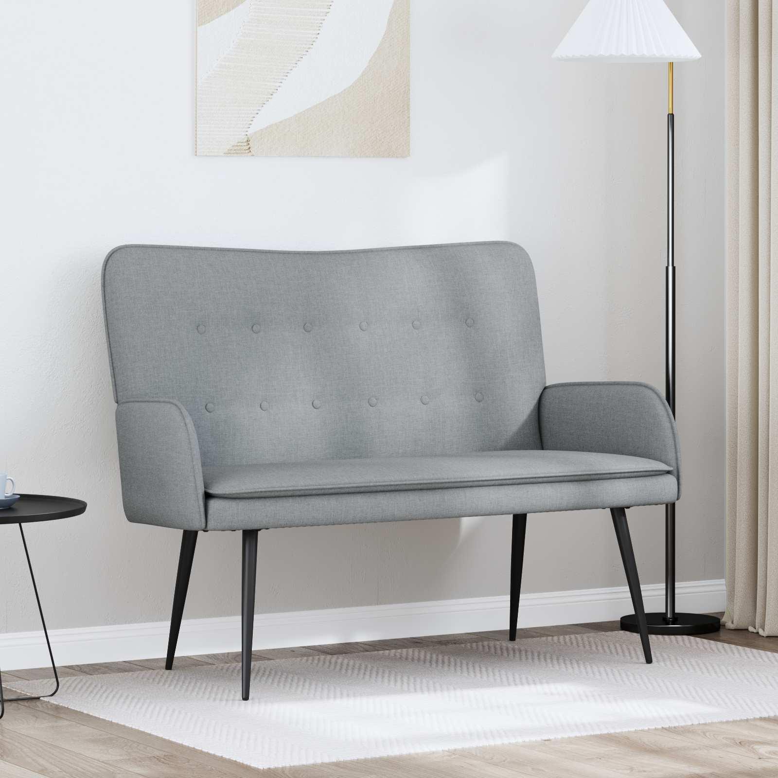 2-personers sofa Lysegrå 115 x 61 x 87 cm Stof