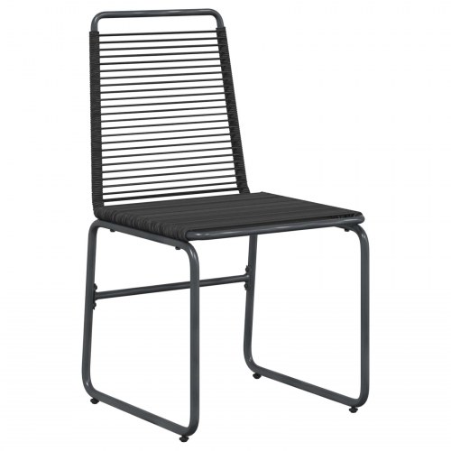 Havestole 2 stk Sort 48 x 55 x 89,5 cm Rattan