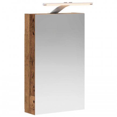 Badeværelsesspejlskab med hylde Gammelt træ 30 x 10,5 x 50 cm