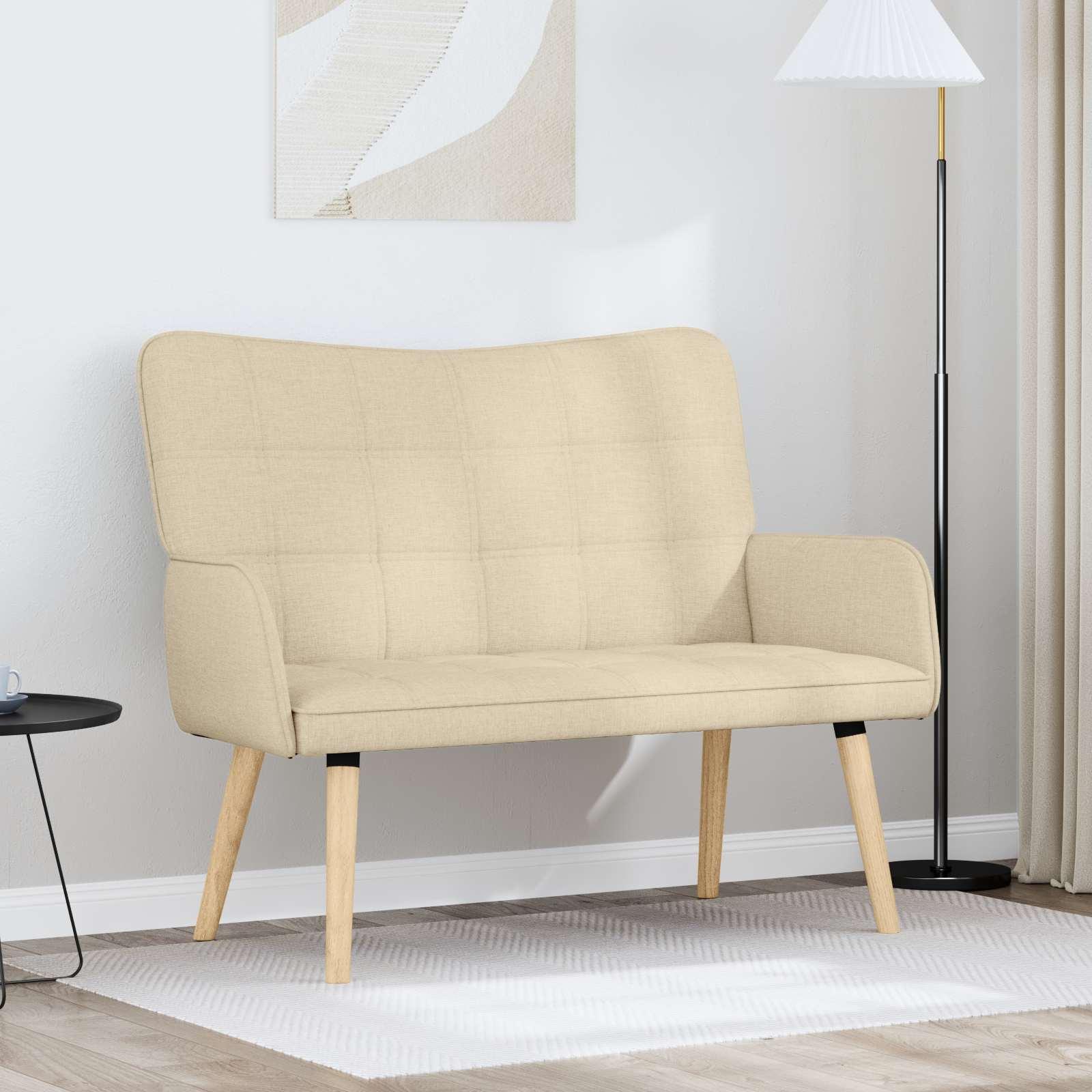 To-personers sofa Creme 115 x 61 x 87 cm Stof