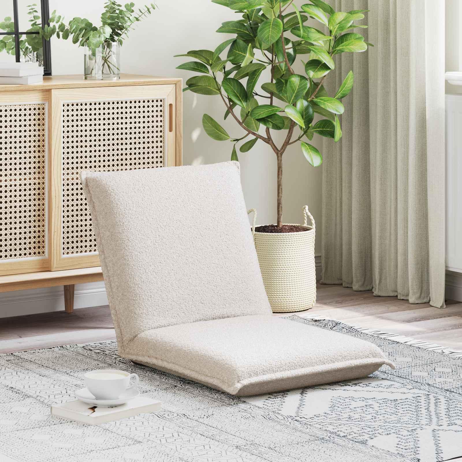 Gulvstol Creme 54 x 64 x 59 cm Uldstof