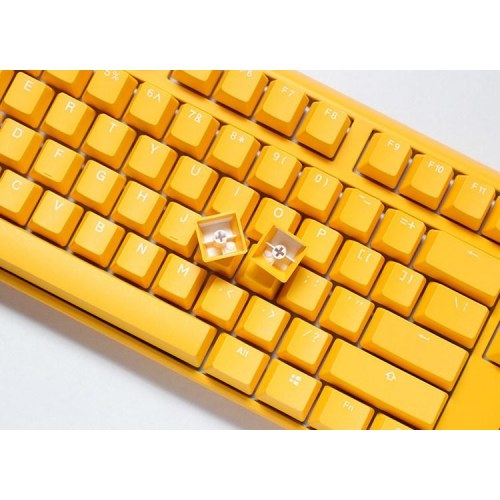 Ducky One 3 TKL mekanisk tastatur – Yellow, tysk layout, USB, gaming