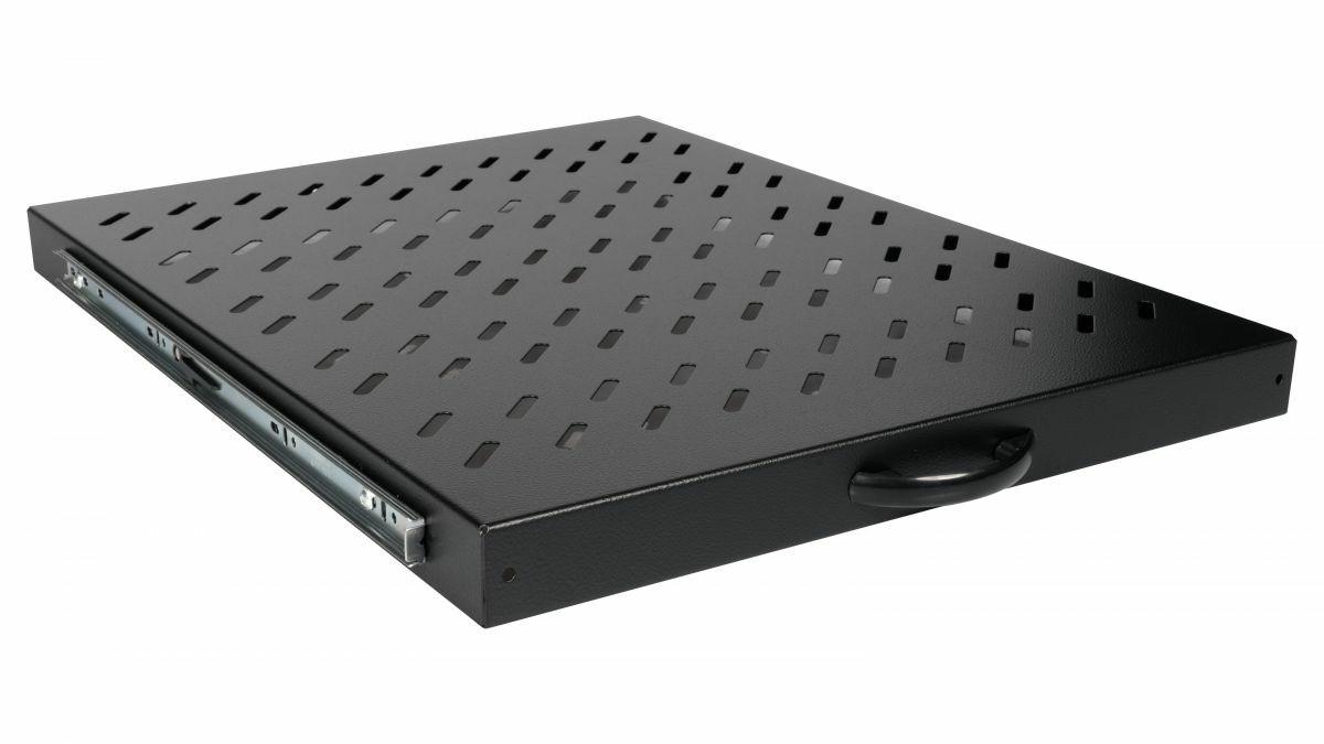 EQUIP udtrækshylde 19" 1U - 800 mm, sort billede