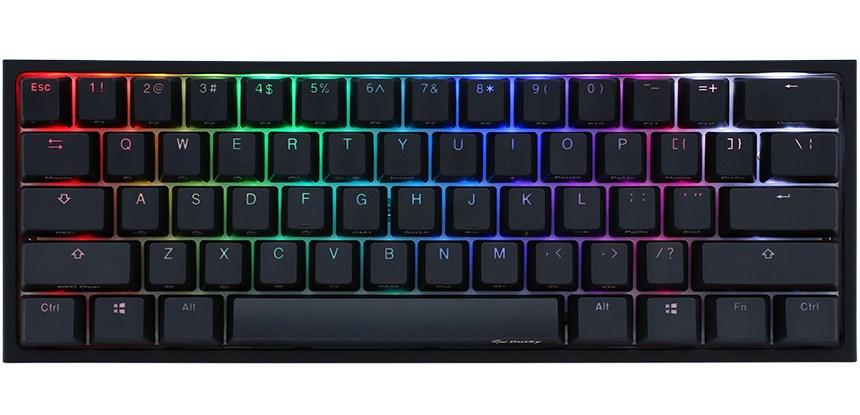 Ducky One 2 Pro Mini – mekanisk gaming-tastatur, USB, RGB, QWERTY US, sort billede