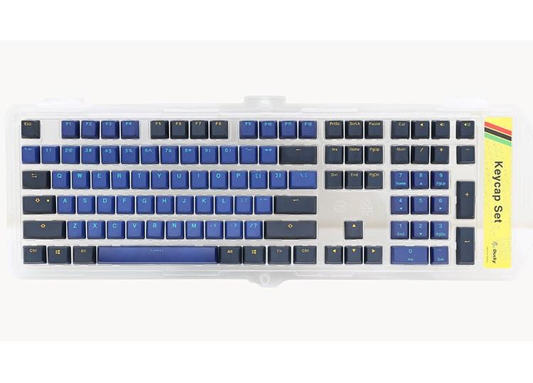 Ducky Horizon keycap-sæt - PBT, sort/blå, tysk layout