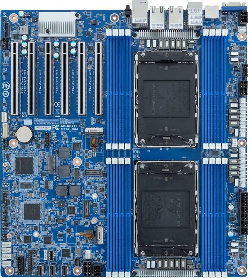 Gigabyte MS74-HB0 server-bundkort - 2x LGA4710, E-ATX, DDR4