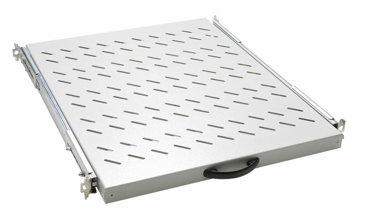 EQUIP udtrækshylde 19", 1U - 800 mm, lysegrå