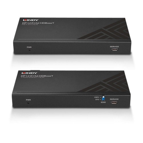 LINDY 150 m Cat6 DisplayPort 1.2 HDBaseT KVM-extender med USB, IR og RS‑232