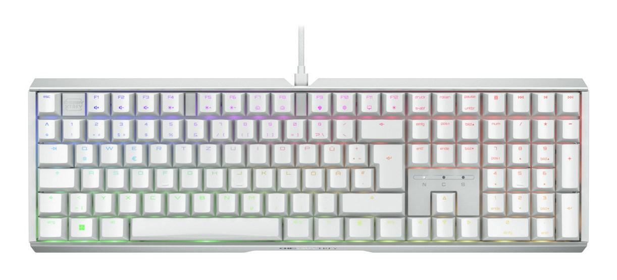 Cherry Xtrfy MX 3.1 mekanisk gaming-tastatur - hvid, fuld størrelse, RGB billede