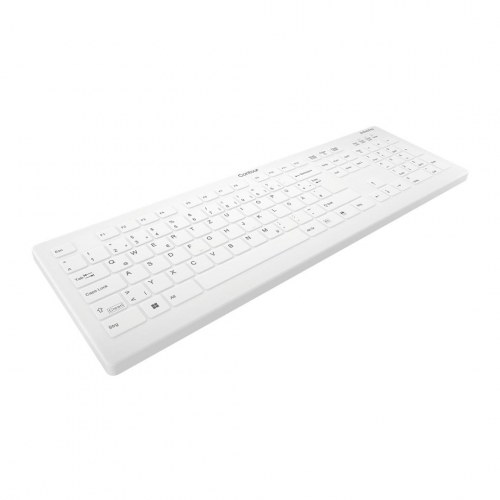 Contour Active Key QuickClean medicinsk tastatur med aftageligt cover - full-size, trådløst, hvid (DE)