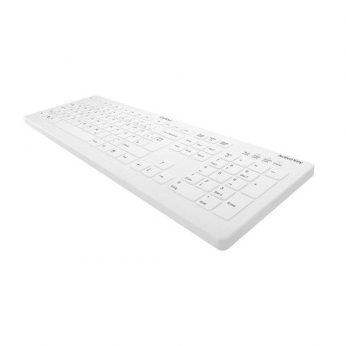 Contour Active Key QuickClean medicinsk tastatur med aftageligt cover - full-size, trådløst, hvid (DE)