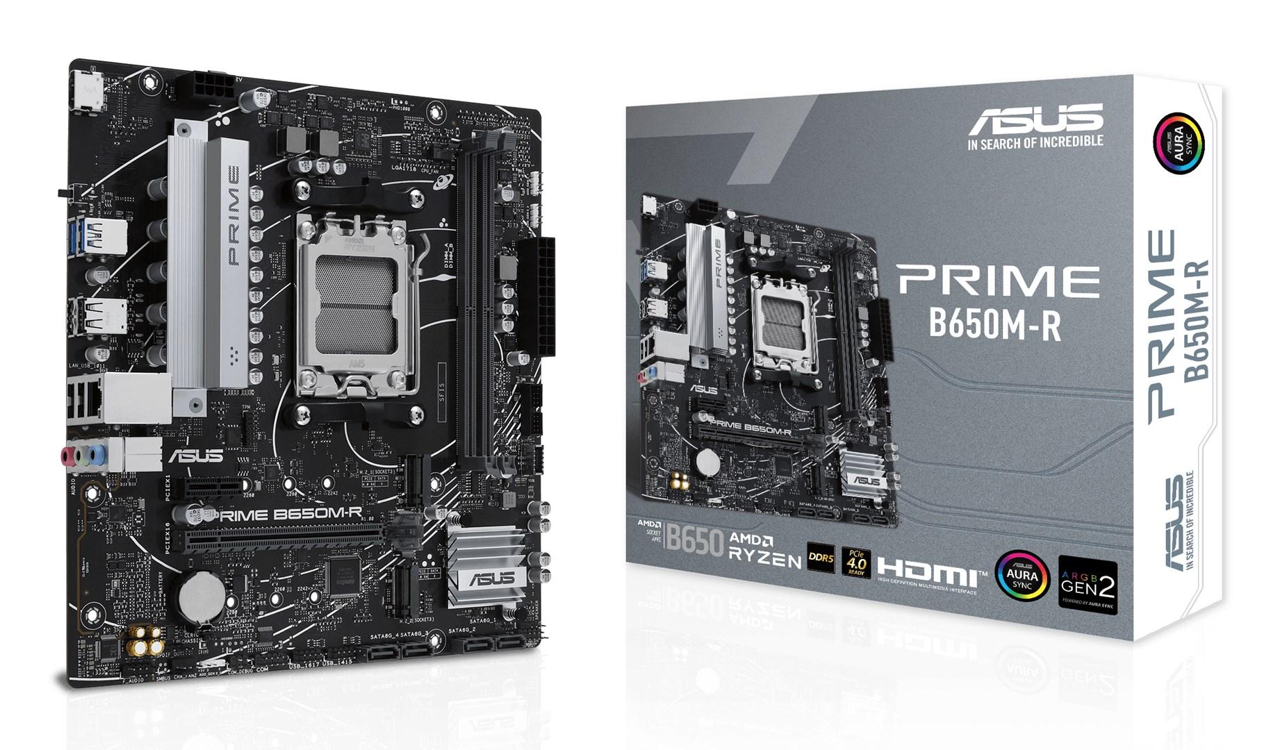 ASUS Prime B650M-R - AMD B650, Socket AM5, micro ATX bundkort
