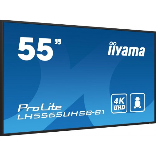iiyama ProLite LH5565UHSB-B1 55" 4K signage skærm – kioskdesign, 800 cd/m², Android 11, 24/7