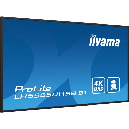 iiyama ProLite LH5565UHSB-B1 55" 4K signage skærm – kioskdesign, 800 cd/m², Android 11, 24/7