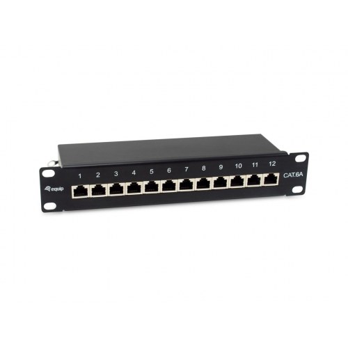 Equip 326623 patchpanel 1U – 12-port Cat6a RJ-45