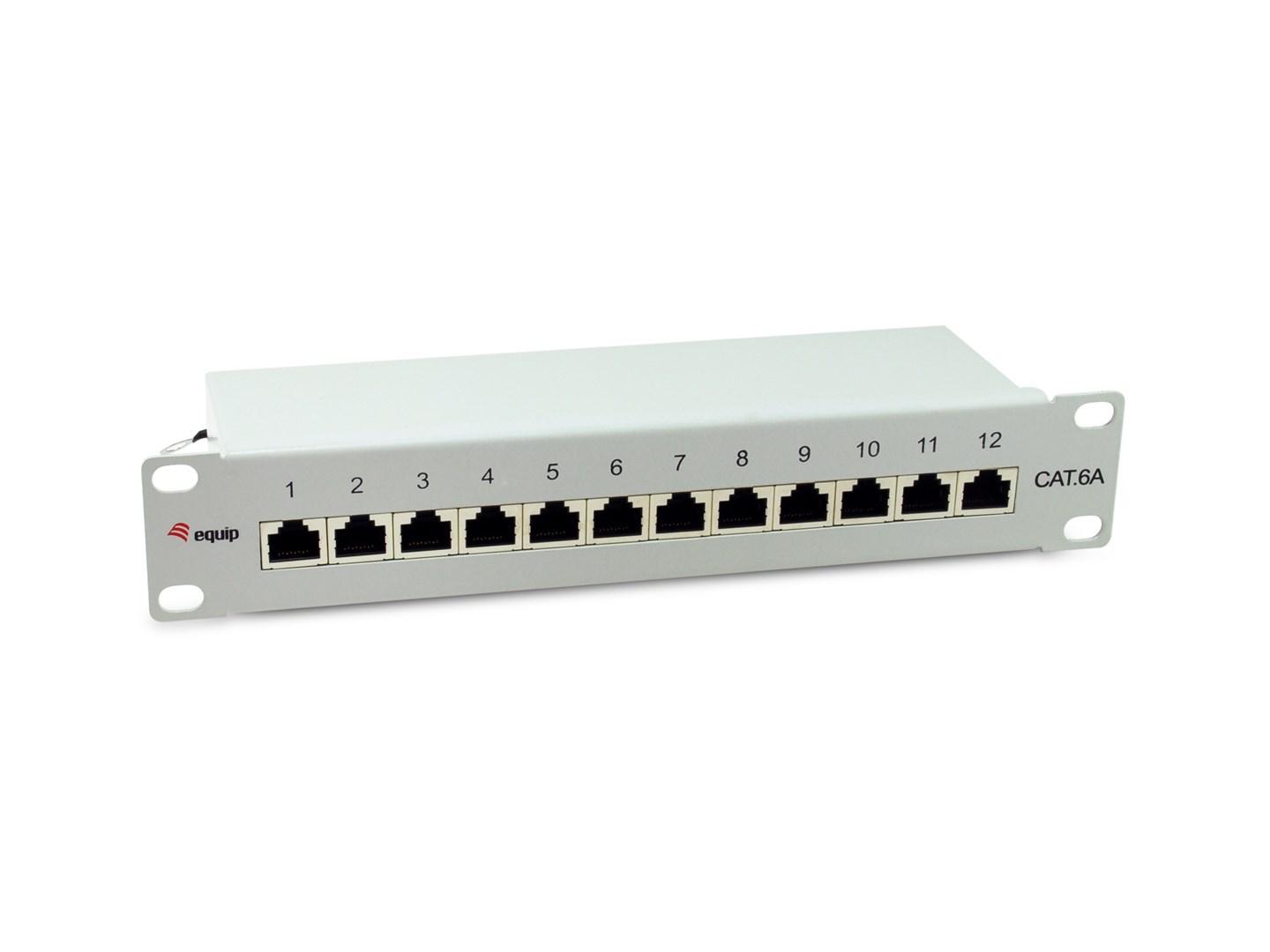 EQUIP 326523 patchpanel 1U – 12 porte Cat6a, 10G