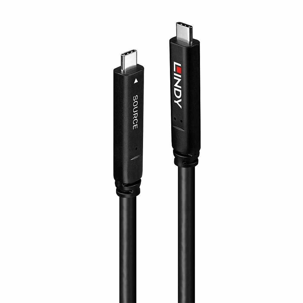 LINDY USB-C hybridkabel 15 m - USB 3.2 Gen 1 & DP 1.4