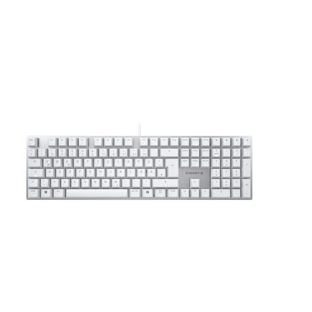 Cherry KC 200 MX mekanisk tastatur - fuld størrelse, USB, QWERTZ tysk - sølv/hvid billede