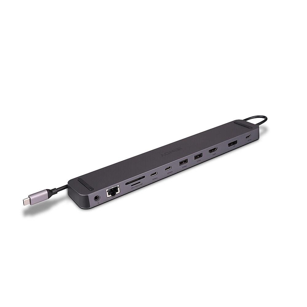 LINDY DST-Mini XT 810 USB-C mini-dockingstation – 1x 8K skærm eller 2x 4K60, 100 W passthrough