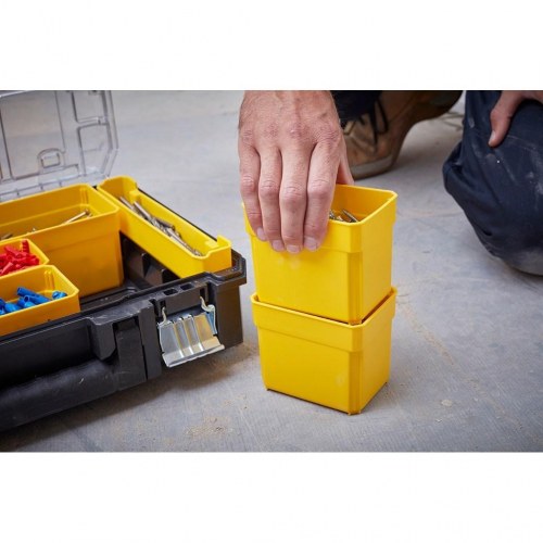 STANLEY FATMAX FMST82967-1 sortimentskasse – metal/PC, 10 rum, sort/gennemsigtig/gul