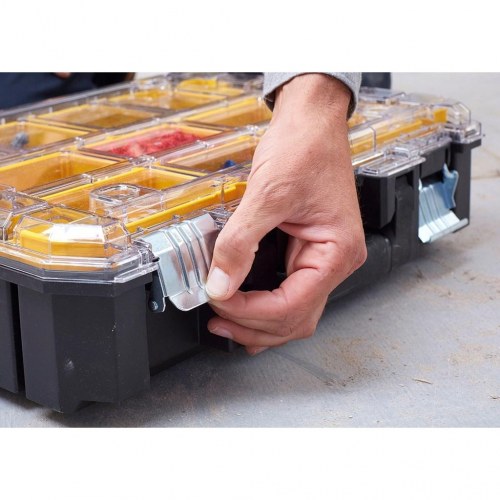 STANLEY FATMAX FMST82967-1 sortimentskasse – metal/PC, 10 rum, sort/gennemsigtig/gul