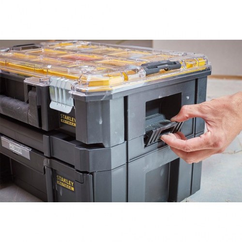 STANLEY FATMAX FMST82967-1 sortimentskasse – metal/PC, 10 rum, sort/gennemsigtig/gul