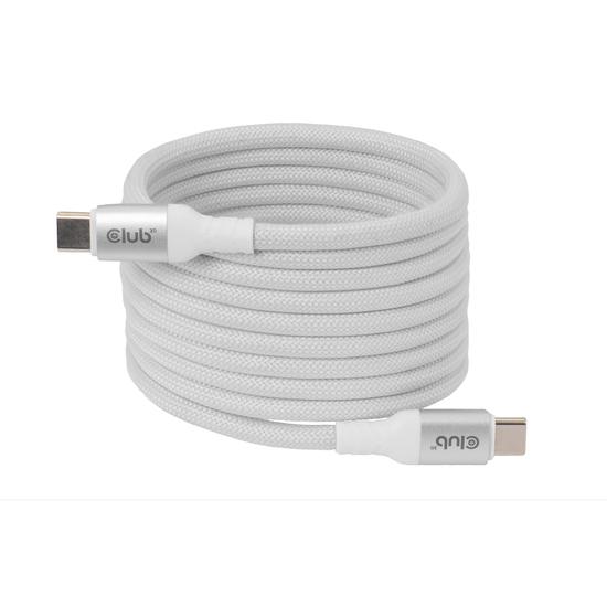 Club 3D CAC-3032 USB-C til USB-C kabel 2 m – hvid billede
