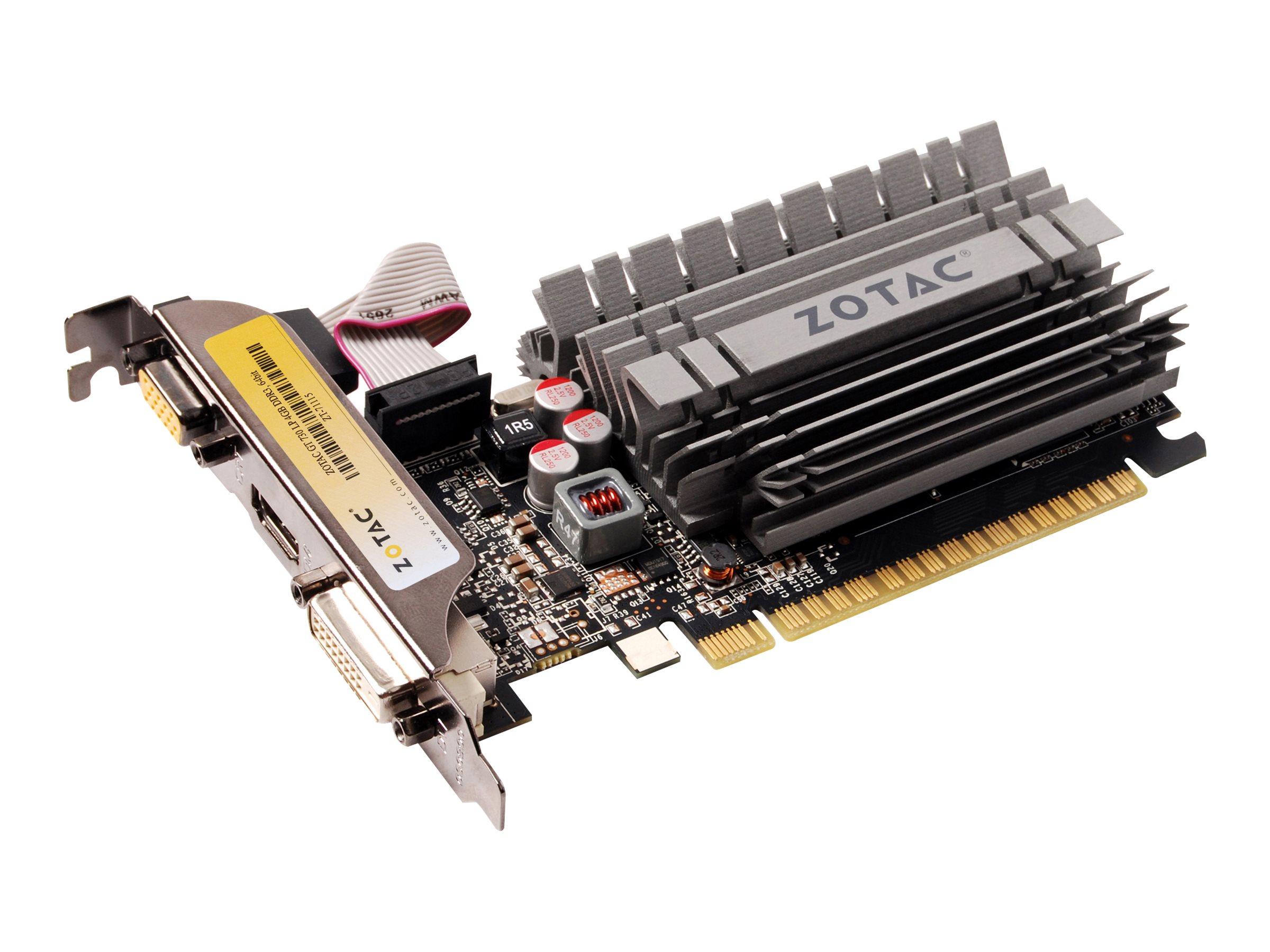 ZOTAC GeForce GT 730 4 GB DDR3 lavprofil - blæserløst grafikkort