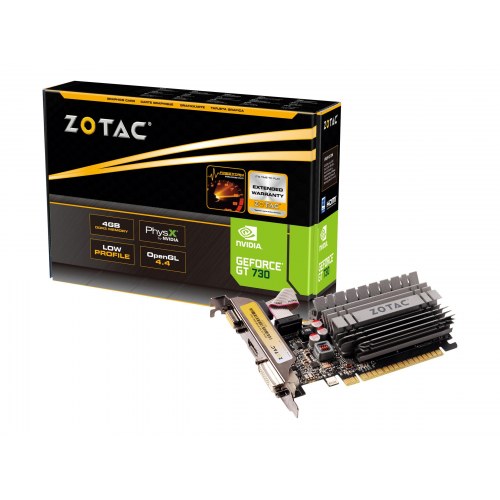ZOTAC GeForce GT 730 4 GB DDR3 lavprofil - blæserløst grafikkort