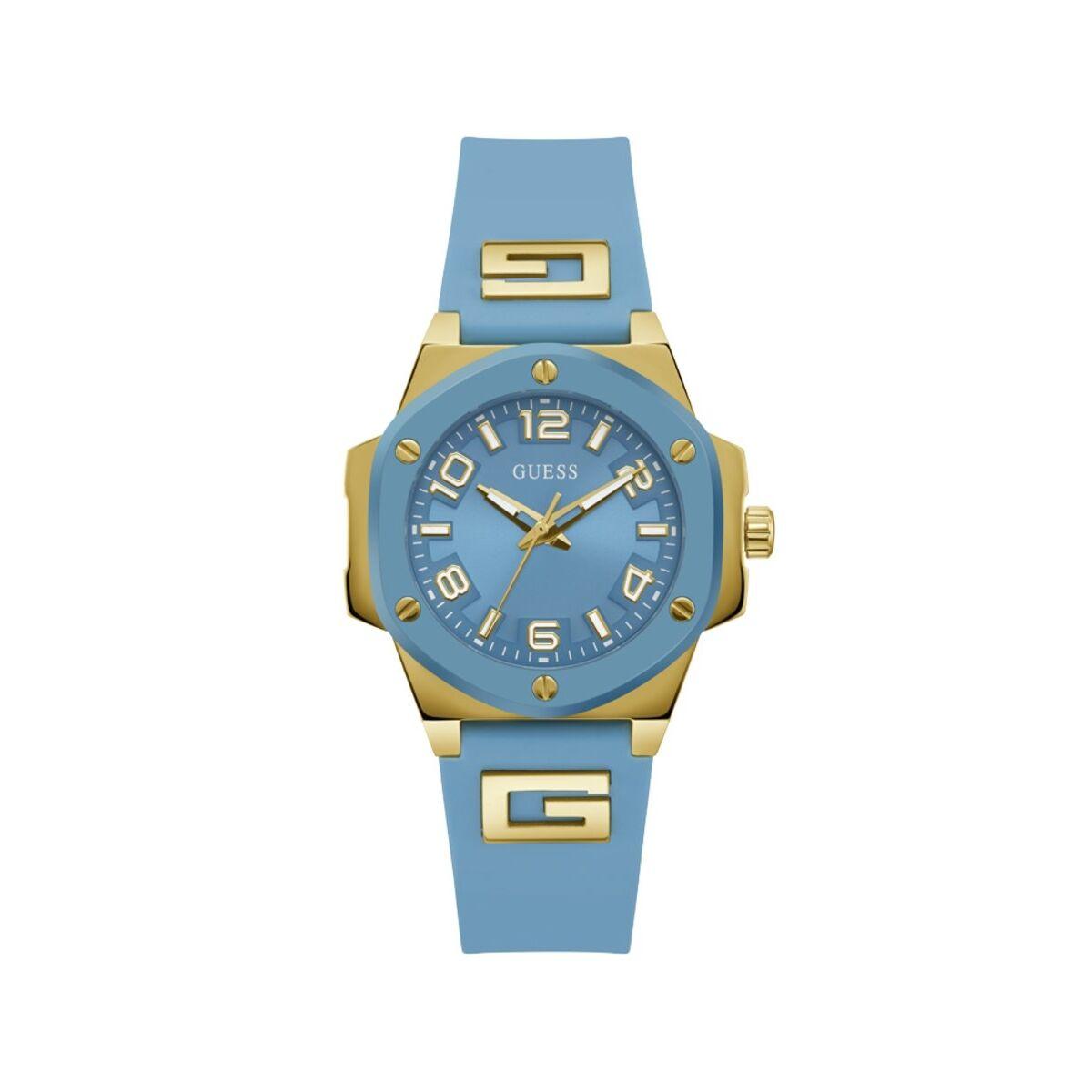 Guess G HYPE dameur Ø 38 mm - blå silikonerem