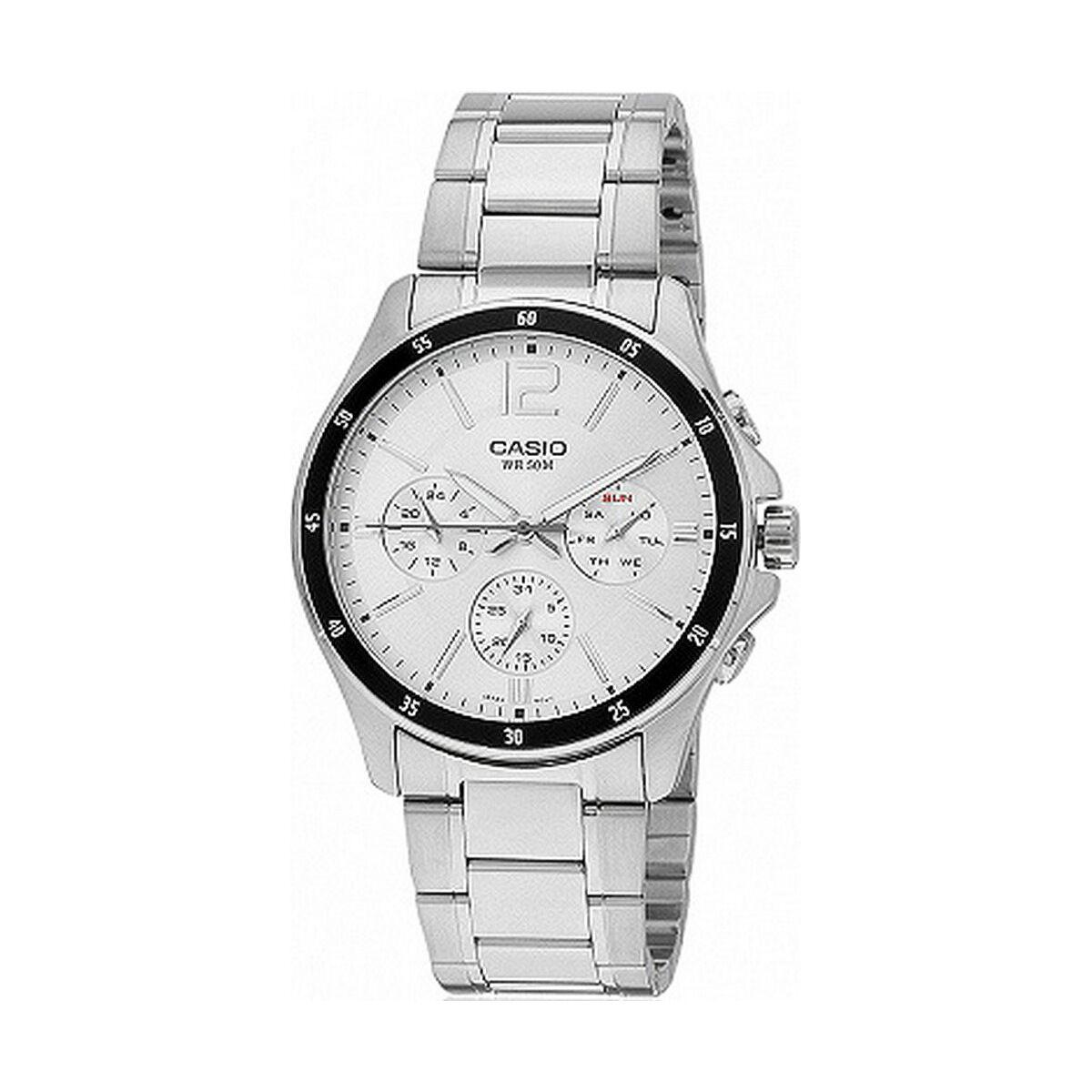 Casio Collection MTP-1374D-7 herreur - hvid/grå, sølvfarvet (Ø 43,5 mm)