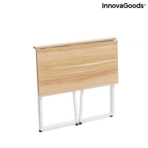 Dolenkaf foldbart skrivebord - hvid/brun, 80 × 75 × 45 cm (OUTLET C)