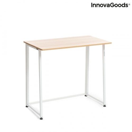 Dolenkaf foldbart skrivebord - hvid/brun, 80 × 75 × 45 cm (OUTLET C)