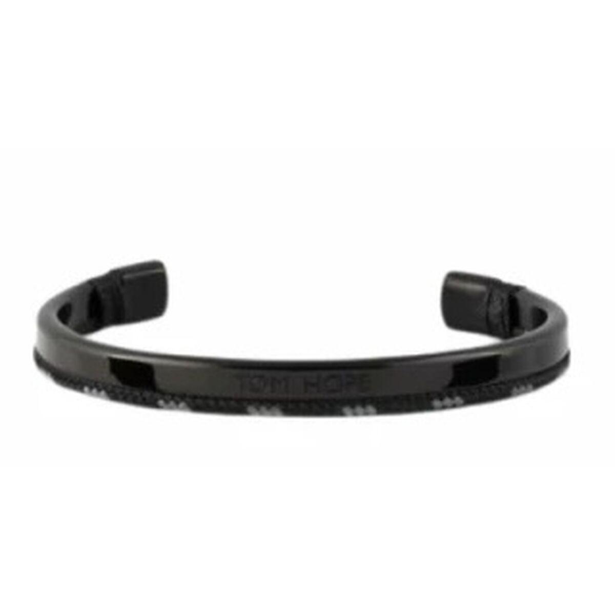 Tom Hope HYBRID armbånd til mænd - læder og rustfrit stål (13-15,5 cm)