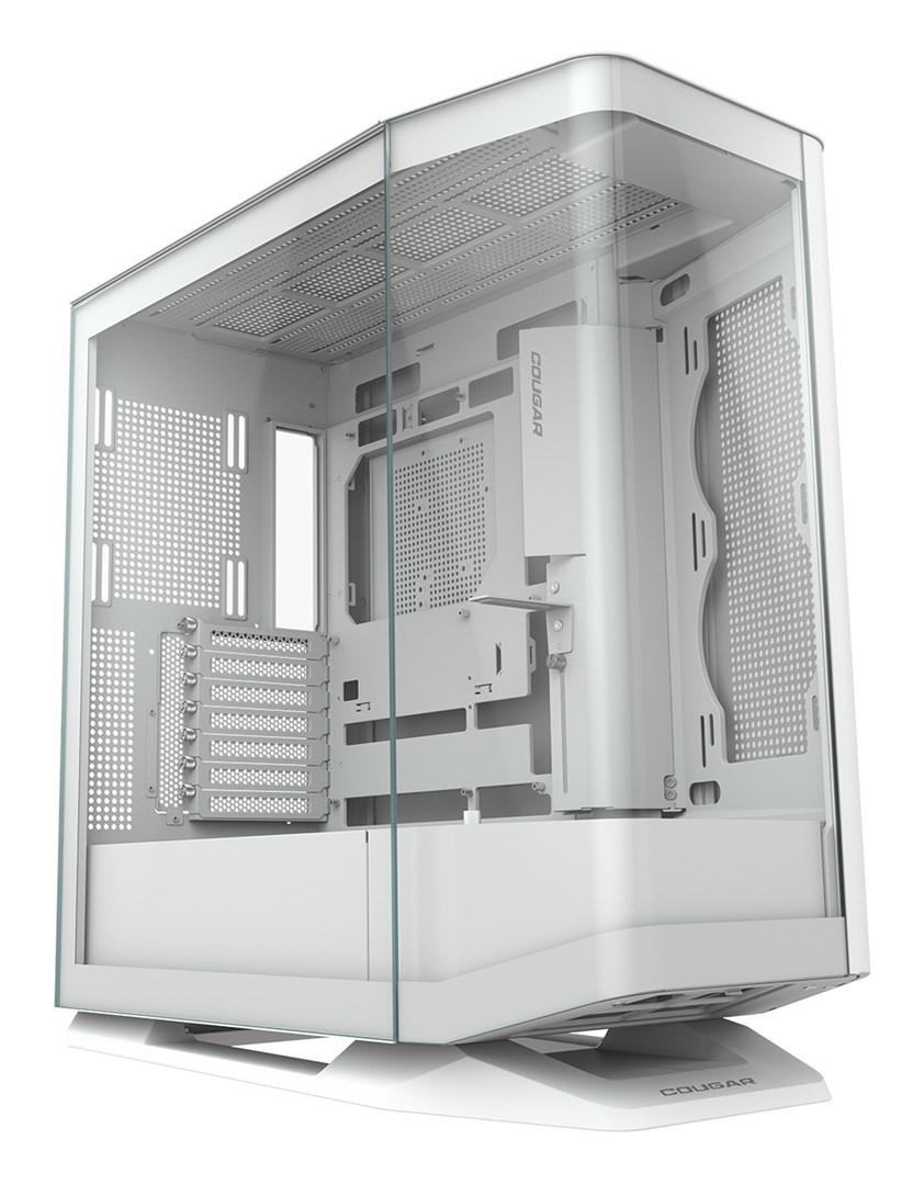 COUGAR FV270 midi‑tower kabinet - hvid, glas og ARGB