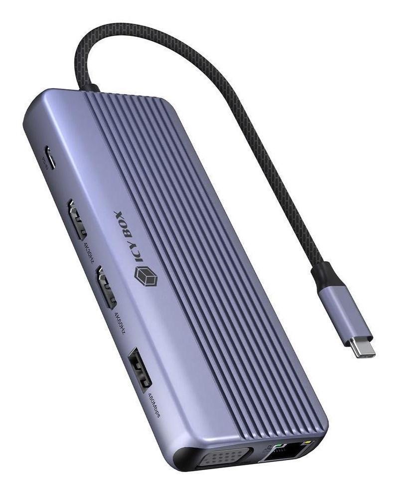 RAIDSONIC ICY BOX IB-DK4062-CPD USB-C hub – antracit
