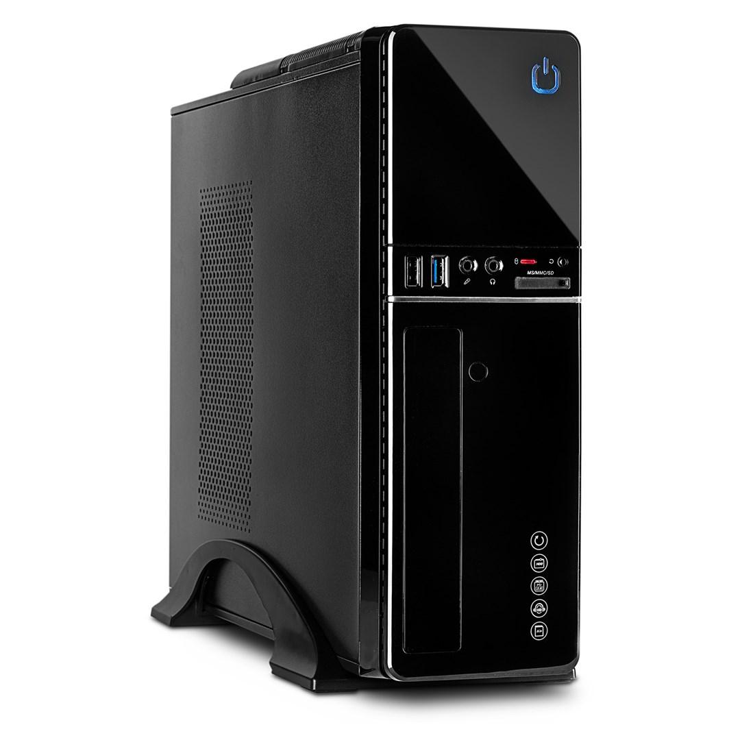 Inter-Tech IT-607 desktop kabinet - sort, micro ATX/Mini-ITX billede