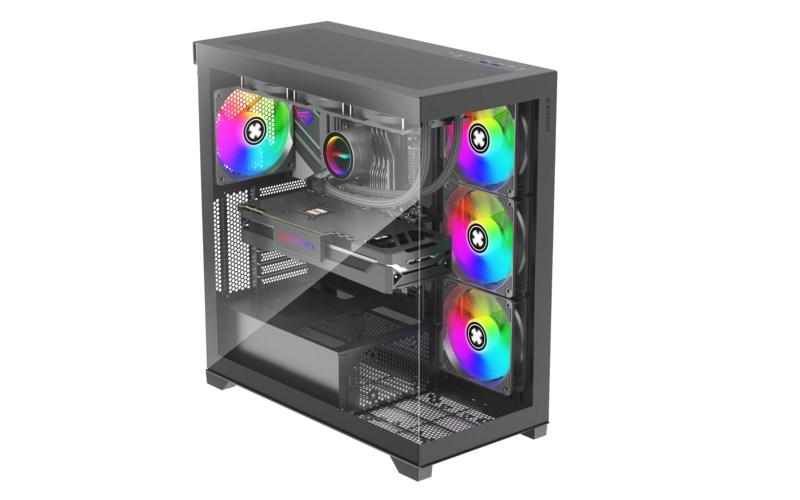 Xilence XG171 midi tower kabinet - sort, ATX/micro ATX/Mini‑ITX