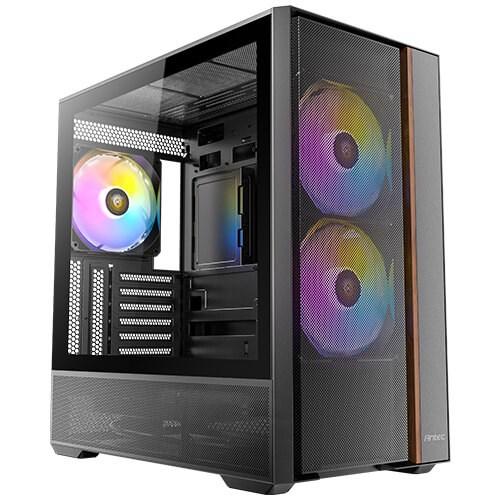 Antec Flux RE200 ARGB Midi Tower – sort pc-kabinet med hærdet glas billede