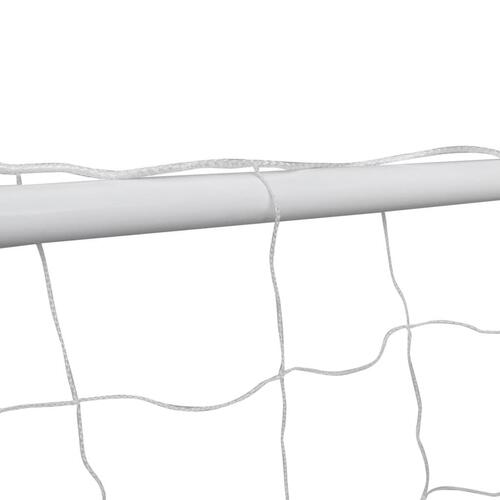 Fodboldmål 2 stk. med net 182x61x122 cm stål hvid