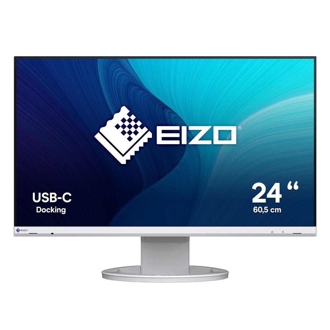 EIZO FlexScan EV2480-WT 23,8" Full HD IPS skærm - hvid, USB-C docking billede