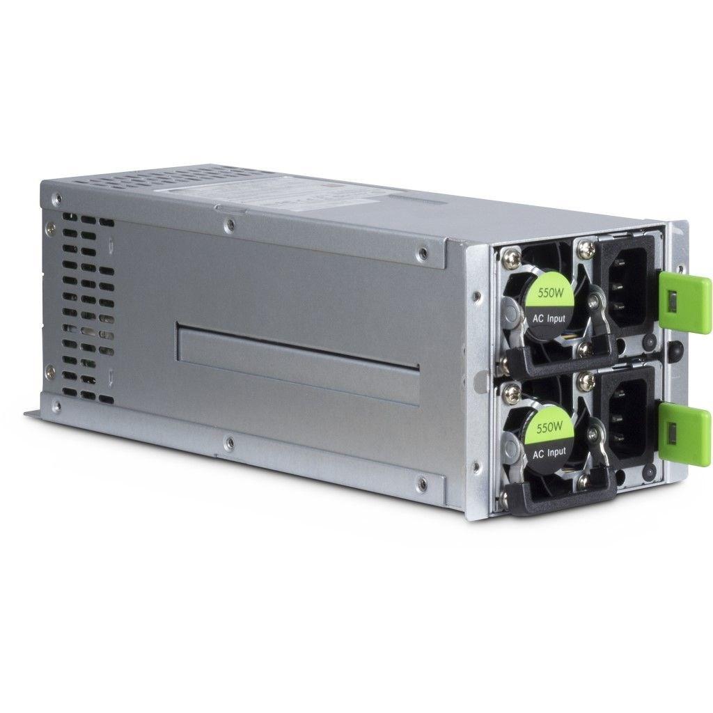 Inter-Tech Aspower R2A-DV0550-N strømforsyning 550 W - 20+4 pin ATX, rustfrit stål billede