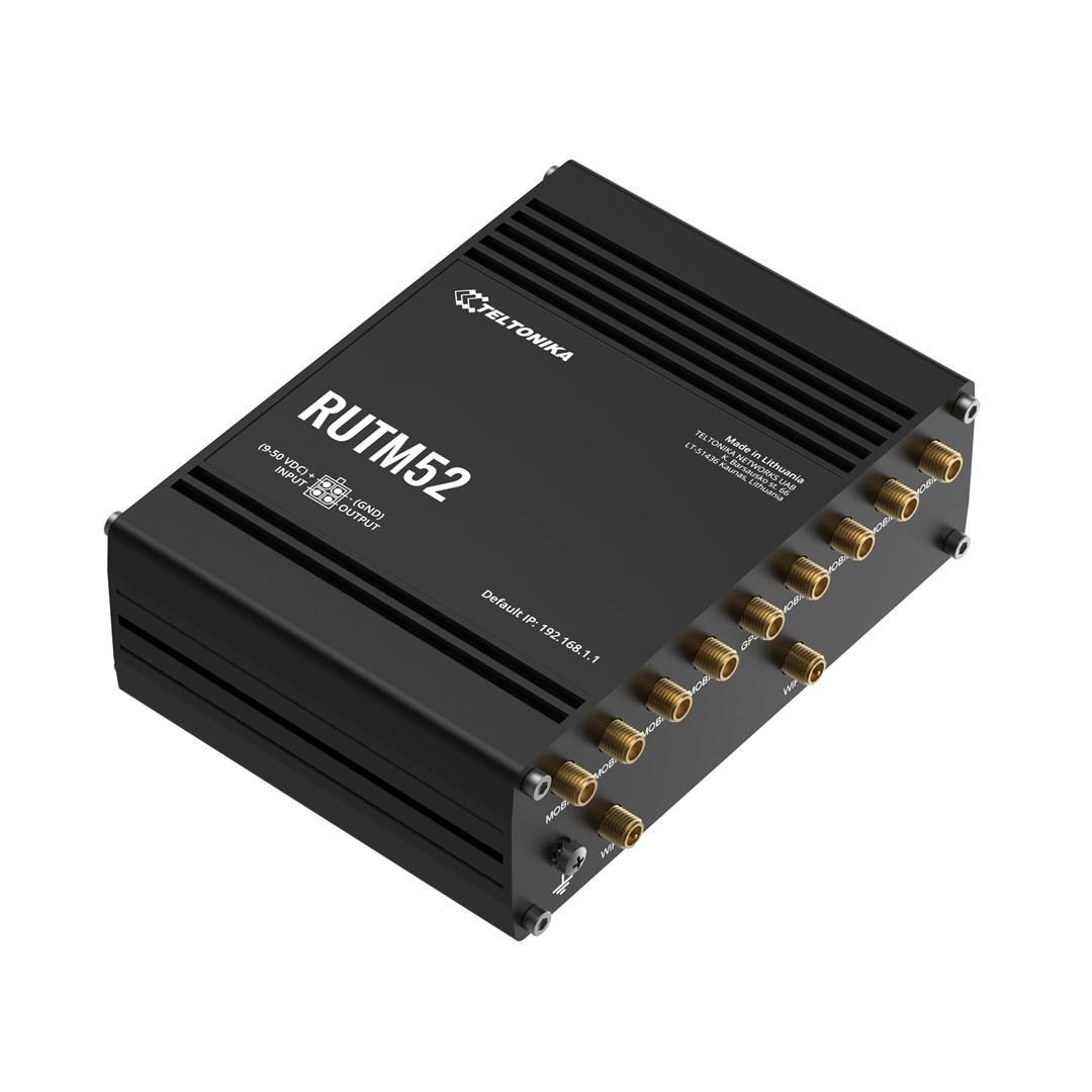 Teltonika RUTM52 industriel 5G router - Gigabit, dual‑band, sort billede