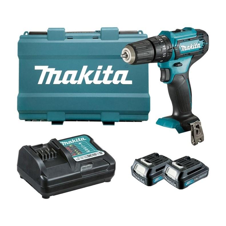 Makita HP333DWAE 12V akku slagboremaskine – 2 x 2,0 Ah, lader og kuffert